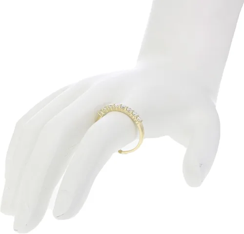 Vista 6 de Vir Jewels Anillo de boda de diamante 12 cttw en oro blanco de 14 quilates, engaste de 8 piedras