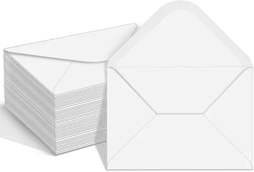 Vista 25 de Paquete de 50 sobres negros A4 de 4 x 6 pulgadas para invitaciones, imprimibles, autosellables para bodas, invitaciones, fotos, postales, tarjetas