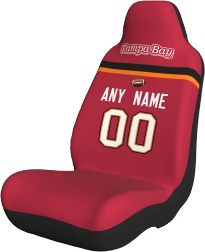 Vista 15 de Fundas de asiento de coche de fútbol personalizadas, accesorios personalizados para automóvil, regalos de Arizona con nombre y número, funda