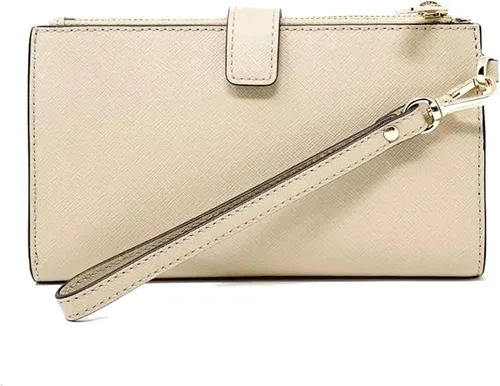 Vista 4 de Michael Michael Kors Jet Set - Pulsera de cuero con doble cremallera color dorado y bisque Bisqué Beige