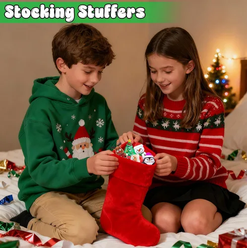 Vista 5 de Paquete de 5 juguetes de Navidad para niños, mujeres, regalos de fiesta, a granel para nietos y niños