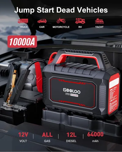 Vista 2 de GOOLOO GT Truck PRO 10000A y 64000mAh Arrancador con carga rápida de 65 W