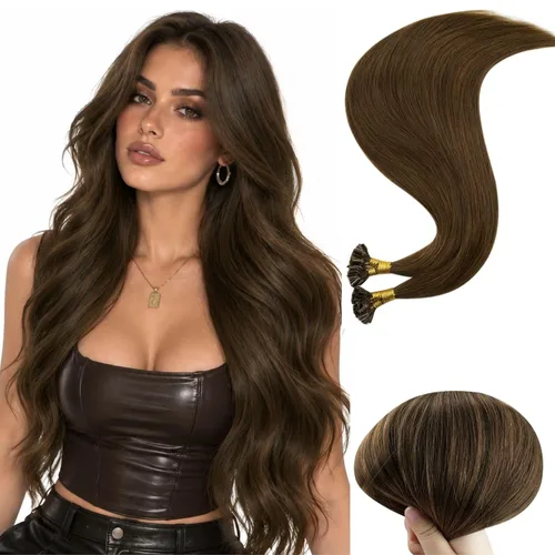 Vista 62 de RUNATURE K Tip - Extensiones de cabello humano real, ombré, pelo corto