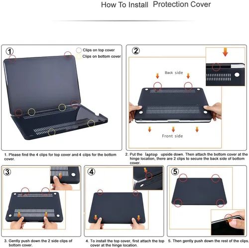 Vista 4 de Funda compatible con MacBook Pro de 13 pulgadas 2015, 2014, 2013, finales de 2012, versión A1502/A1425 con retina, carcasa rígida de plástico +