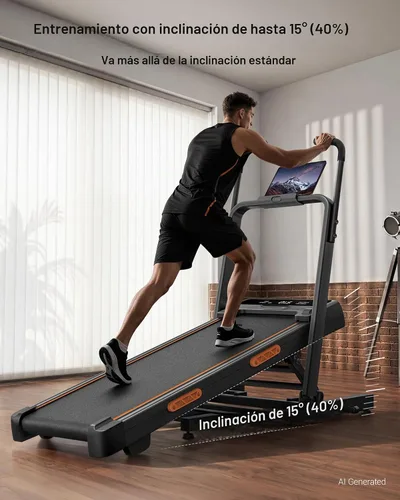 Vista 2 de LONTEK Treadmill with 40% Incline & Handle Bar, Walking Pad with Incline