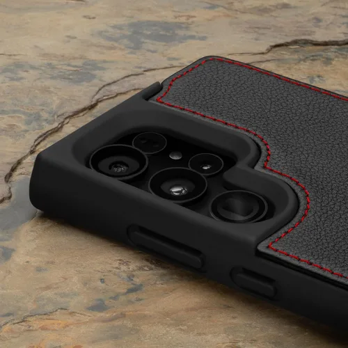 Vista 3 de TORRO Funda compatible con Samsung Galaxy S24 Ultra 5G – Funda de cuero de primera calidad (negro)