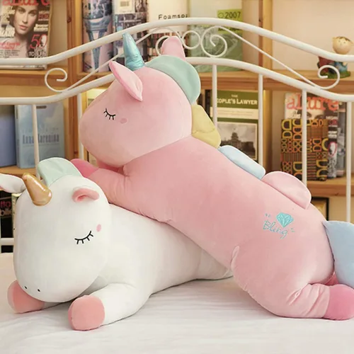 Vista 2 de ARELUX Lindo animal de peluche grande de 24 pulgadas: suave animal de peluche gigante para abrazar, decoración de habitación de unicornio grande