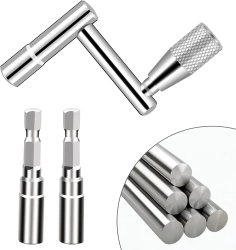 Vista 7 de EASTROCK - Juego de 3 piezas de llave de afinación de tambor con broca de taladro, llave de percusión para accesorios de tambor