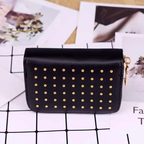 Vista 3 de Abc Story Cute piel órgano monedas Key Billetera Titular de la tarjeta cartera con cierre para mujer