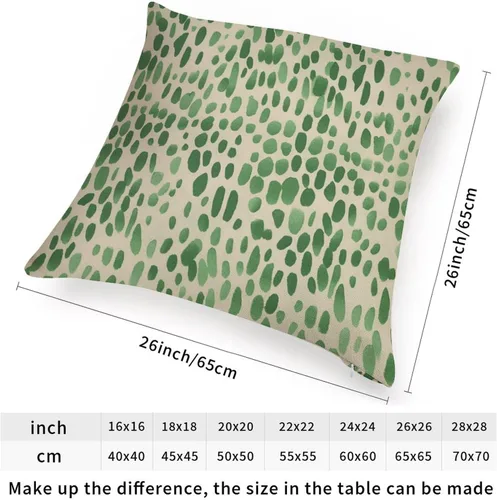 Vista 109 de Funda de cojín decorativa con estampado de guepardo verde peridoto para sofá, funda de almohada verde crema con estampado de leopardo con A-16