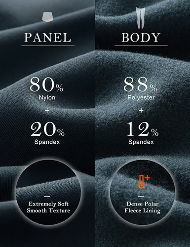 Vista 4 de Enerful Leggings de maternidad con forro polar para mujer, sobre el vientre, entrenamiento, invierno, cálidos, gruesos, pantalones de yoga