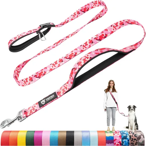 Vista 19 de TSPRO Correa táctica para perro, manos libres, resistente, ajustable, con mango acolchado y cierre de seguridad de metal para caminar, correr