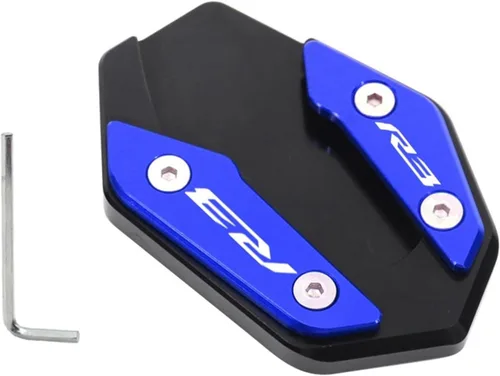Vista 16 de Soporte de extensión lateral de pie para motocicleta para Yamaha YZF R3 R25 MT03 MT25 2019 2022 MT 03 25 R 3 25 (color: MT03 azul)