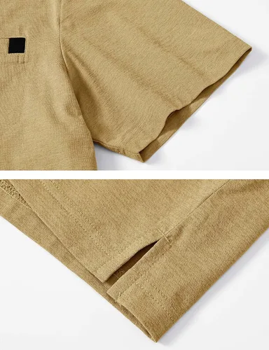 Vista 6 de Rdruko Polo de golf para hombre, manga corta, ajuste seco, cuello con bolsillo, tenis, trabajo, casual