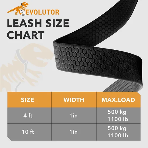 Vista 6 de COLLAR Evolutor - Correa para perro extra resistente de 4 pies, duradera para perros grandes, medianos y pequeños, fuerte para razas grandes, Negro