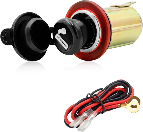 Vista 9 de Encendedor de Coche Yourkar, Enchufe de Encendedor de Cigarrillos DC 12V para Auto, Encendedor de Cigarrillos con Cable para la mayoría de Coches, 1