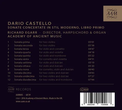 Vista 2 de Dario Castello Sonate Concertate In Stil Moderno, Libro Primo