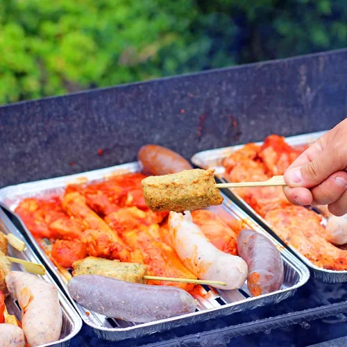 Vista 7 de 200 pinchos de bambú de 4.7 pulgadas para aperitivos, palillos de madera para cócteles, aperitivos, bocadillos de frutas, sándwich, aperitivos