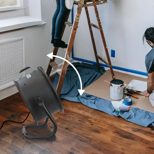 Vista 3 de CAT ventiladores - Ventilador de tambor de alta velocidad de 14 pulgadas de alta velocidad de alta resistencia de grado industrial (negro, 2 en 1)