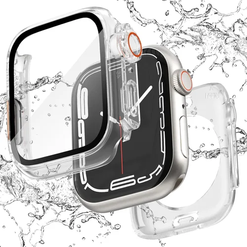 Vista 11 de Ultra Look - FULLIFE 2 en 1 compatible con Apple Watch Series 11/10 de 1.654 pulgadas, protector de pantalla impermeable, frente y trasera