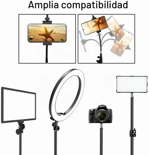 Vista 7 de Trípode para teléfono celular de 27 pulgadas a 80 pulgadas, soporte de video ajustable para iPhone y cámara, grabación de video
