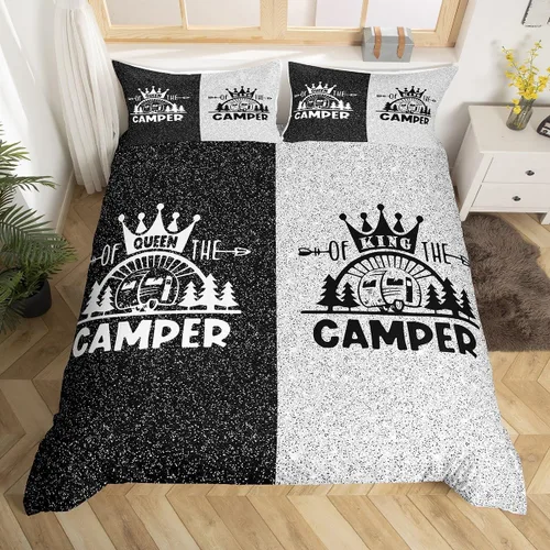 Vista 20 de Erosebridal Lake House Twin Bed Set for Boys Girls Kids, Blue and Beige Lakehouse 2Pcs Duvet Cover with Zipper, Rustic Farmhouse Bedding Sets
