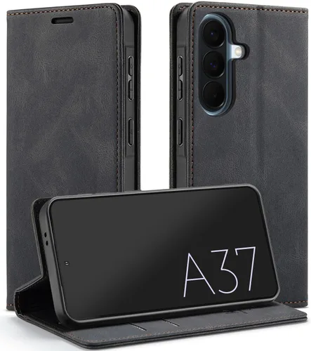 Vista 18 de Funda tipo cartera para Samsung Galaxy A32 5G con bloqueo RFID, tarjetero y función atril magnético, funda de cuero con tapa para Galaxy A32 5G