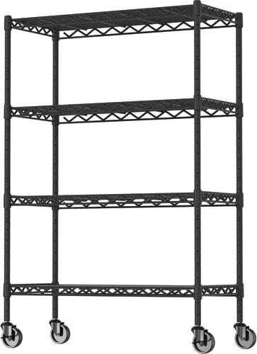 Vista 9 de Soywey Estantes de Almacenamiento Ajustables de Servicio Pesado de 3 Estantes, 36" An x 14" Pr x 35.8" Al, Organizador de Rejilla Metálica