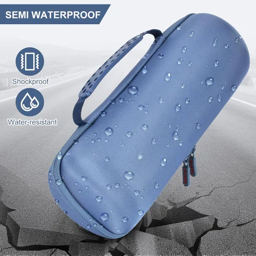 Vista 5 de Funda rígida EVA para altavoz Bluetooth JBL Charge 4/5, compatible con JBL Charge 4/5, funda de altavoz portátil, impermeable, duradera, Azul