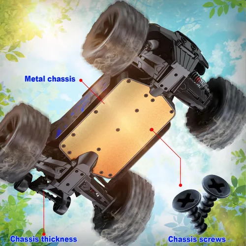 Vista 9 de Autos RC a escala 1:14 para adultos, Truggy RC de alta velocidad de 60 KPH, camión de control remoto todoterreno 4 x 4, automóvil eléctrico