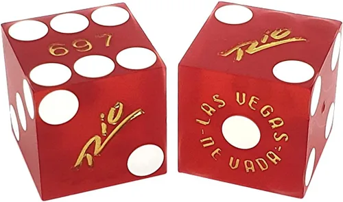 Vista 49 de Par de dados de casino en serie a juego - Auténticos dados de dados de Las Vegas 0.748 in, juegos de mesa y coleccionables - Aliante rojo pulido