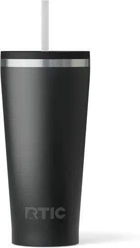 Vista 28 de RTIC Vaso Térmico Diario de 20 onzas de Acero Inoxidable Portátil con Aislamiento, Taza de Café de Viaje con Pajita, Forro de Cerámica, Tapa