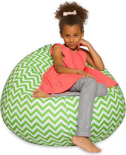 Vista 52 de Posh Creations - Sillón puff para niños, adolescentes y adultos, incluye funda extraíble y lavable a máquina, tamaño mediano de 27 pulgadas, lona
