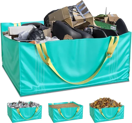 Vista 9 de TidyFriend - Contenedor de basura para gestión de residuos con capacidad para hasta 1650 libras, resistente, reutilizable y plegable, contenedor