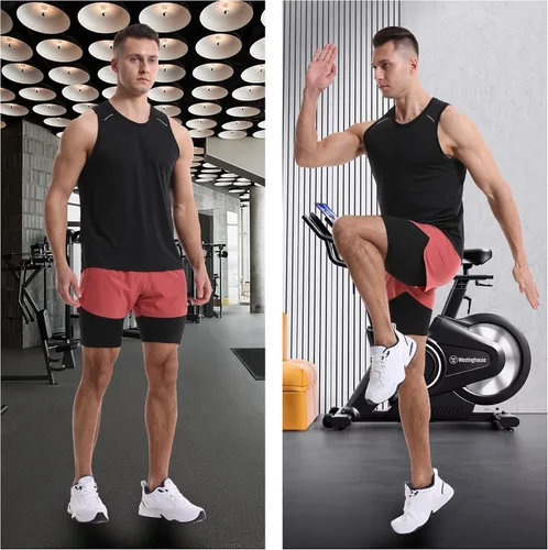 Vista 6 de Camiseta sin mangas para hombre, camiseta sin mangas, atlética, entrenamiento, gimnasio, correr, natación, verano