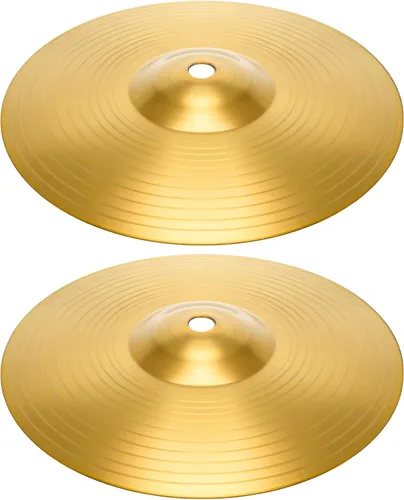Vista 8 de Foraineam 2 piezas de platillo de 8 pulgadas Splash Drums Clásicos Platillos Platillos Instrumento de Percusión Golden Practice Drum Platillo