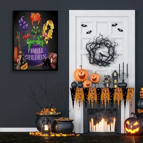 Vista 7 de WUSARPLY Kits de Pinturas de Diamantes para Adultos, Kits de Arte de Diamantes de Halloween Hocus Pocus Taladro Completo Puntos de Diamante Pintar
