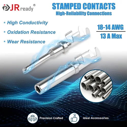 Vista 5 de JRready Kit de conectores DT de 409 piezas con herramienta de crimpado de barril abierto Deutsch - DW5003 IP68 conectores Deutsch impermeables