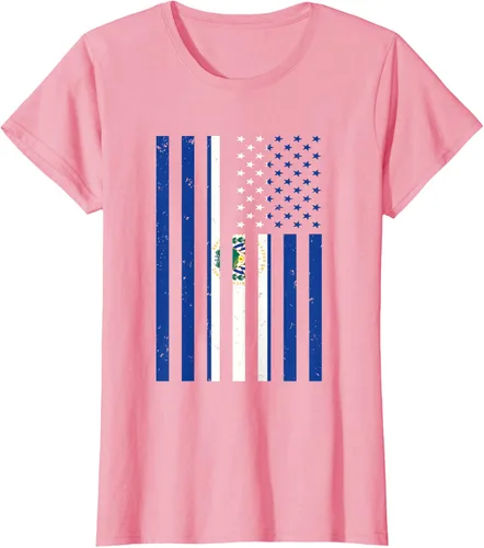 Vista 12 de El Salvador Shirt - El Salvador USA America Flag Men Women T-Shirt