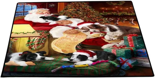 Vista 31 de Doggie of the Day Border Collie Dogs Floor Mat - 4th of July Independence Day - Best Dog Doormat - Protector Decor - Unique Portrait Art - Premium