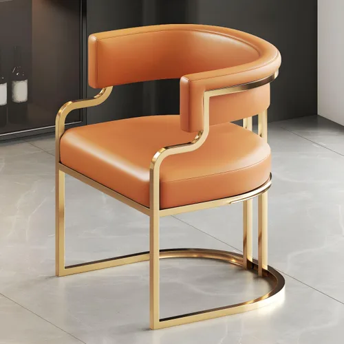 Vista 36 de Sillas de comedor de cocina para interiores, silla lateral tapizada para el hogar, silla con brazo de respaldo bajo, silla de comedor con piel