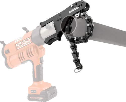 Vista 3 de RIDGID 34403R Kit de cortador de tubo de suelo con broches de presión y estuche de transporte, cortador de tubos de cadena resistente para tubos