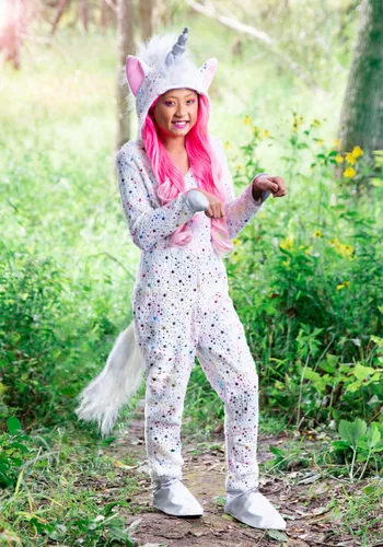 Vista 2 de Disfraz de unicornio mágico para niñas Multicolor