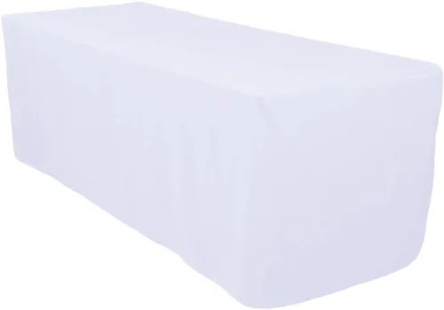 Vista 10 de Surmente - Manteles negros para mesas rectangulares de 6 pies, 30 x 72 pulgadas Protector de mesa ajustado, sin arrugas, tela de poliéster