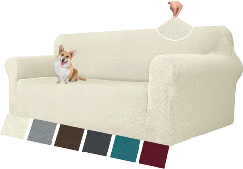 Vista 64 de MAXIJIN Funda elástica para silla con brazos, 1 pieza para sofá o silla de estar, funda antideslizante (31-46 pulgadas), protector de muebles que se