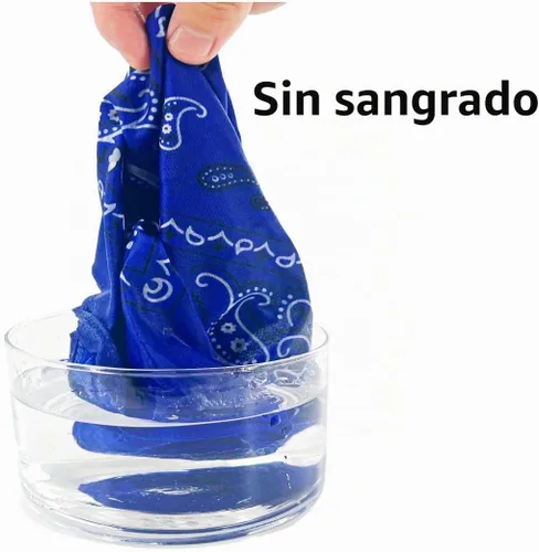 Vista 5 de Junvena Bandanas de algodón, 12 paquetes de 22 x 22 pulgadas, pañuelo unisex impreso de doble cara