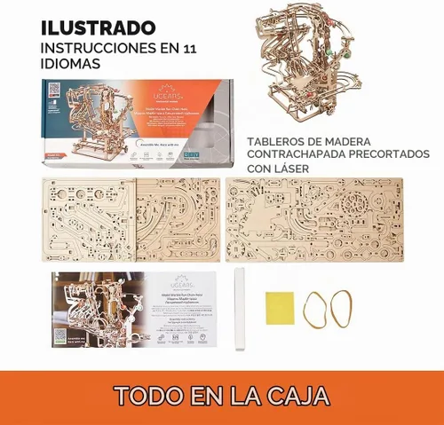Vista 7 de UGEARS - Rompecabezas de madera 3D para adultos, modelo de madera