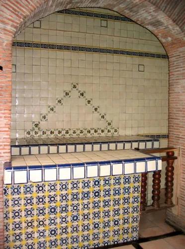 Vista 7 de 4 ¼ x 4 ¼ Hacienda Amarillo – mexicano de Talavera baldosa cerámica