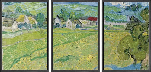 Vista 9 de wall26 Lienzo enmarcado para pared, juego de arte con flores de almendra de Vincent Van Gogh, naturaleza, ilustraciones de área silvestre, bellas
