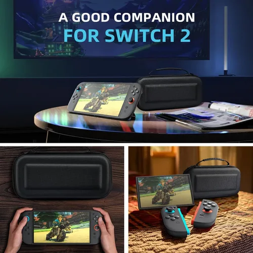 Vista 8 de TiMOVO Carrying Case for Nintendo Switch 2 (2025), Large Capacity Protective Hard Shell Portable Travel Case Pouch for Switch 2, with 10 Game Card
